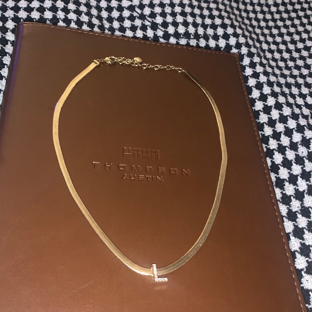 BAUBLE BAR // Gold “L” Necklace // Never Worn